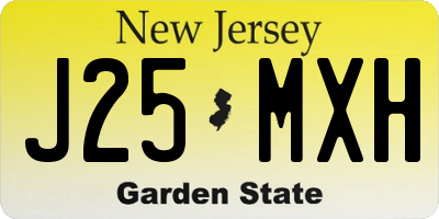 NJ license plate J25MXH