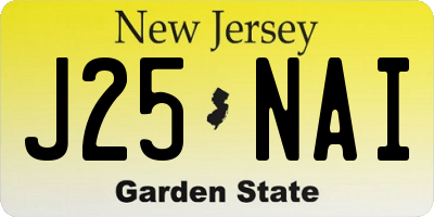 NJ license plate J25NAI