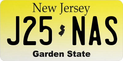 NJ license plate J25NAS