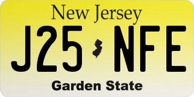 NJ license plate J25NFE