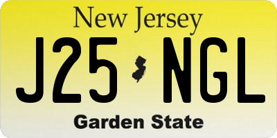 NJ license plate J25NGL