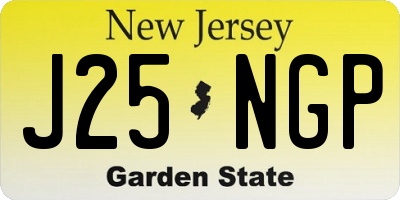 NJ license plate J25NGP