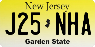 NJ license plate J25NHA