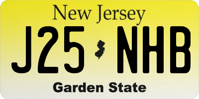 NJ license plate J25NHB