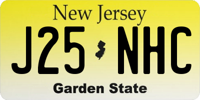 NJ license plate J25NHC