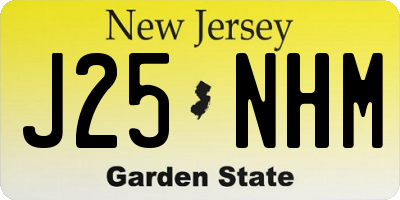 NJ license plate J25NHM