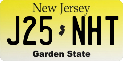 NJ license plate J25NHT