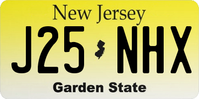NJ license plate J25NHX