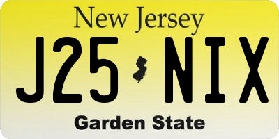 NJ license plate J25NIX