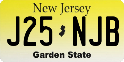 NJ license plate J25NJB