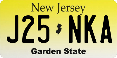 NJ license plate J25NKA