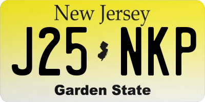 NJ license plate J25NKP