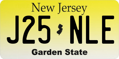 NJ license plate J25NLE