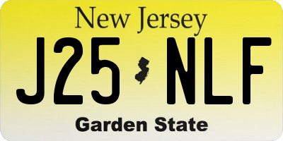 NJ license plate J25NLF