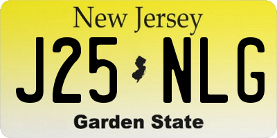 NJ license plate J25NLG