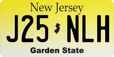 NJ license plate J25NLH