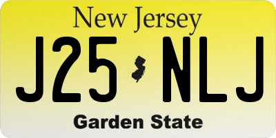 NJ license plate J25NLJ