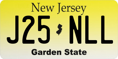 NJ license plate J25NLL