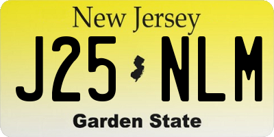 NJ license plate J25NLM