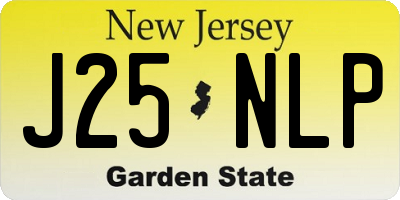 NJ license plate J25NLP