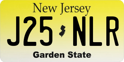 NJ license plate J25NLR