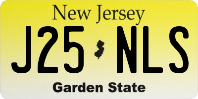 NJ license plate J25NLS