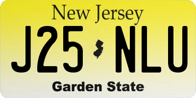 NJ license plate J25NLU