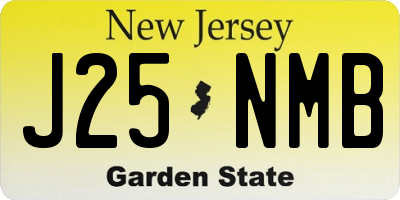 NJ license plate J25NMB