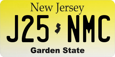NJ license plate J25NMC
