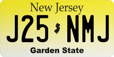 NJ license plate J25NMJ