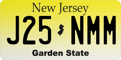 NJ license plate J25NMM