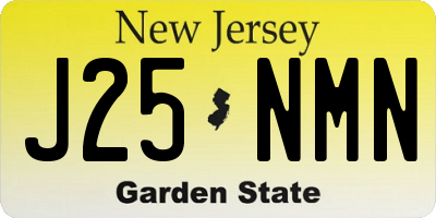 NJ license plate J25NMN