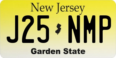 NJ license plate J25NMP