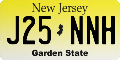 NJ license plate J25NNH