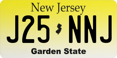 NJ license plate J25NNJ