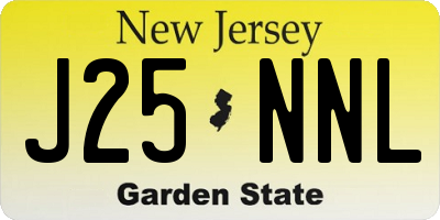 NJ license plate J25NNL