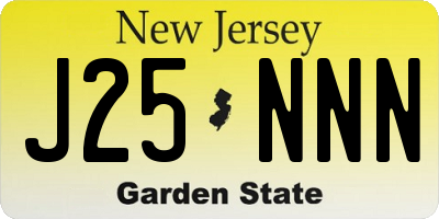 NJ license plate J25NNN