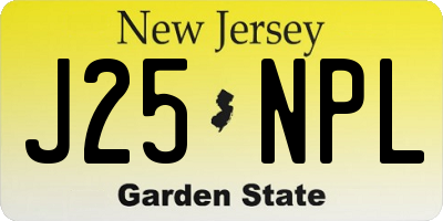 NJ license plate J25NPL