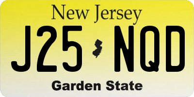 NJ license plate J25NQD