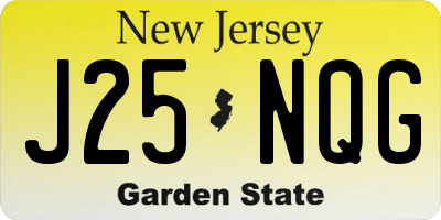 NJ license plate J25NQG