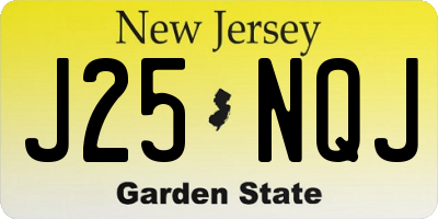 NJ license plate J25NQJ
