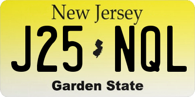 NJ license plate J25NQL
