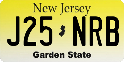 NJ license plate J25NRB