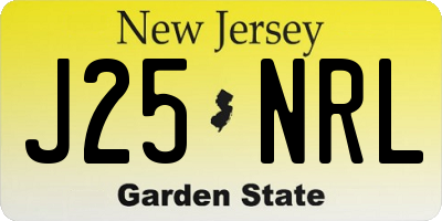 NJ license plate J25NRL