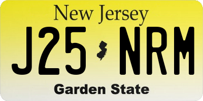 NJ license plate J25NRM
