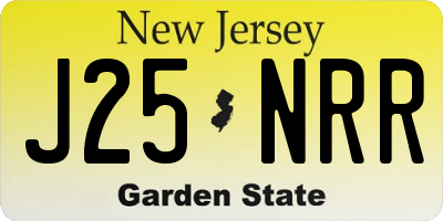 NJ license plate J25NRR