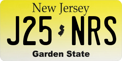 NJ license plate J25NRS