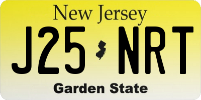 NJ license plate J25NRT