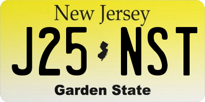 NJ license plate J25NST