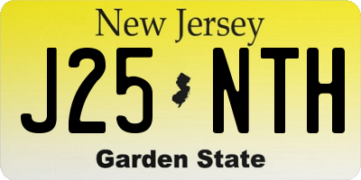 NJ license plate J25NTH